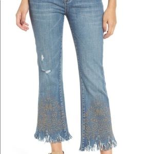 BLANKNYC Studded Crop Flare Jeans in SZ 26…